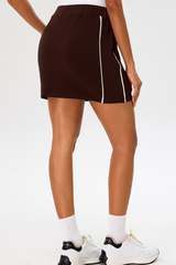 Women's Color-Block Strap Side Pocket Sports Mini Skirt