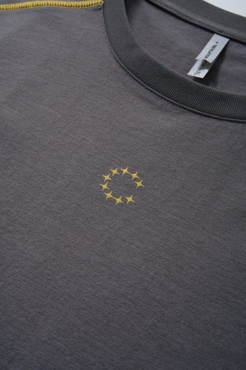 Women's Vintage Raglan Contrast Stitch Panel Quick Dry Tee