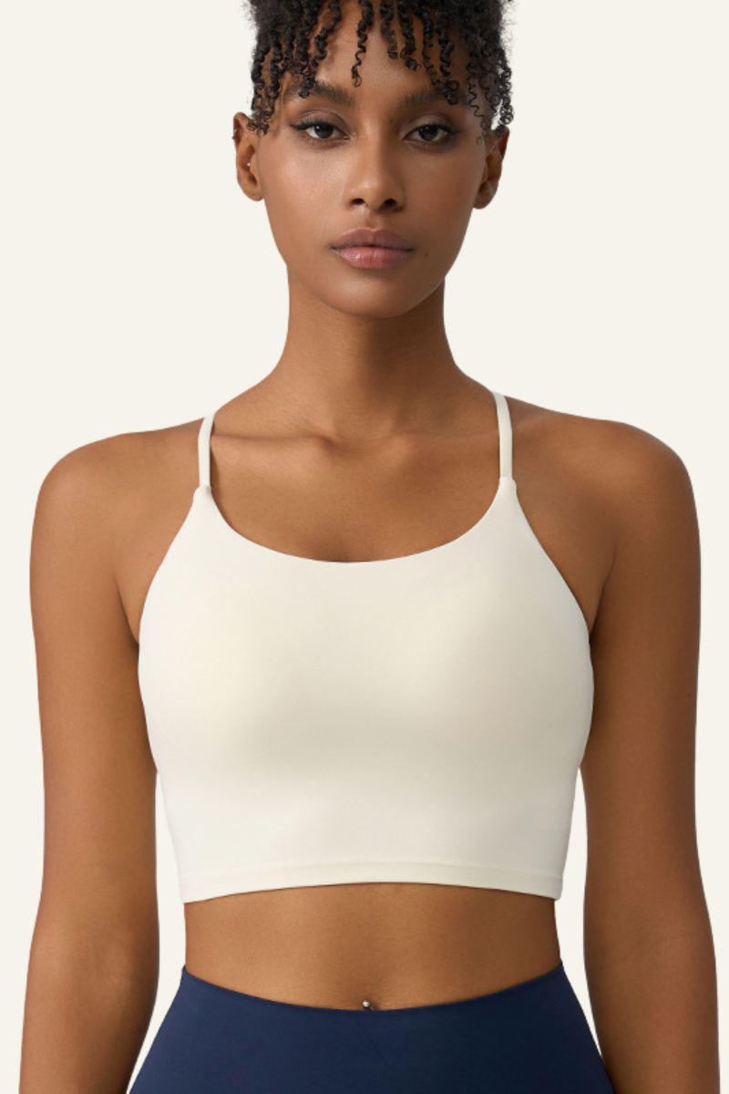 Women's U-neck Padded  Spaghetti-Strap Tank Top