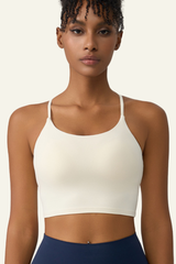 Women's U-neck Padded  Spaghetti-Strap Tank Top