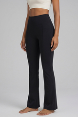 Women's Athletic High Waist Seamed Pilates Yoga Flare Pants