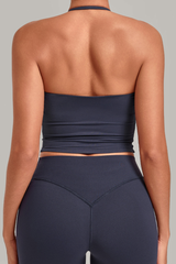 Women’s Athletic Halter Neck Padded Cropped Yoga Tank Top