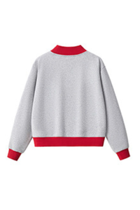Women's Fall Cozy Fleece Mock Neck Color Block Sweatshirt