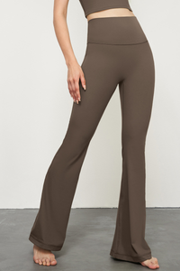 Women's High Waist No Seam Naked Feel  Flare Yoga Pants