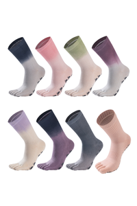 Women's Tie-Dye Crew Yoga Grip Five-Toe Socks