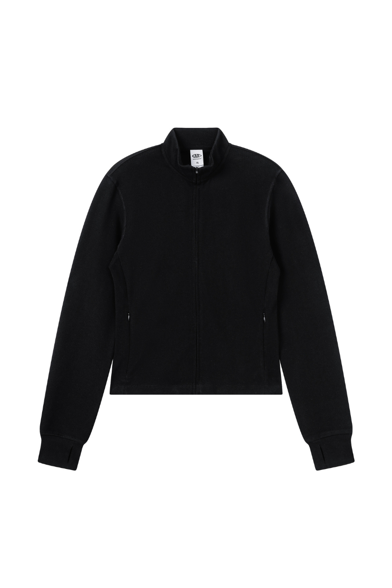 Women's Fall Half-High Neck Finger Cuffs Slim Fit Jackets