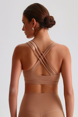 Women's Asymmetrical  Cross Back Sports Bra