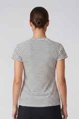 Women's Striped Color Block Raglan Athletic Yoga T-Shirt