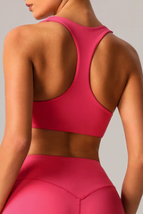 Women Solid Mid-Support I-Back Training Yoga Sport Bra