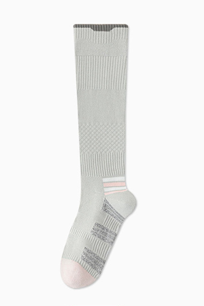 Women’s Color Block Gradient Pressure High-Top Sports Socks