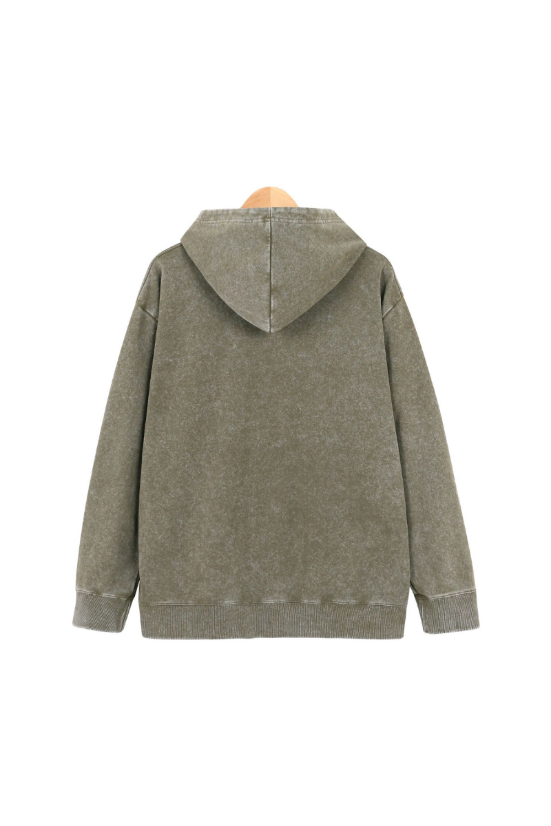 Unisex Fall 400G Heavyweight Washed Vintage Oversized Hoodie