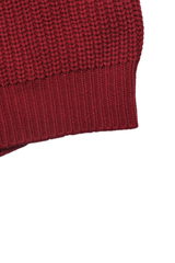 Pearled-decorated knitted cardigan