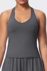 Women’s V-Neck Halter Open-Back Sports Tank