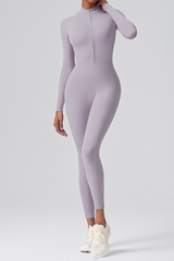 Women's Zip Slim Buttocks Lift Sculpting Longsleeve Jumpsuit