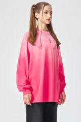 Unisex Fall 100% Cotton Washed  Loose Drop Shoulder Pullover