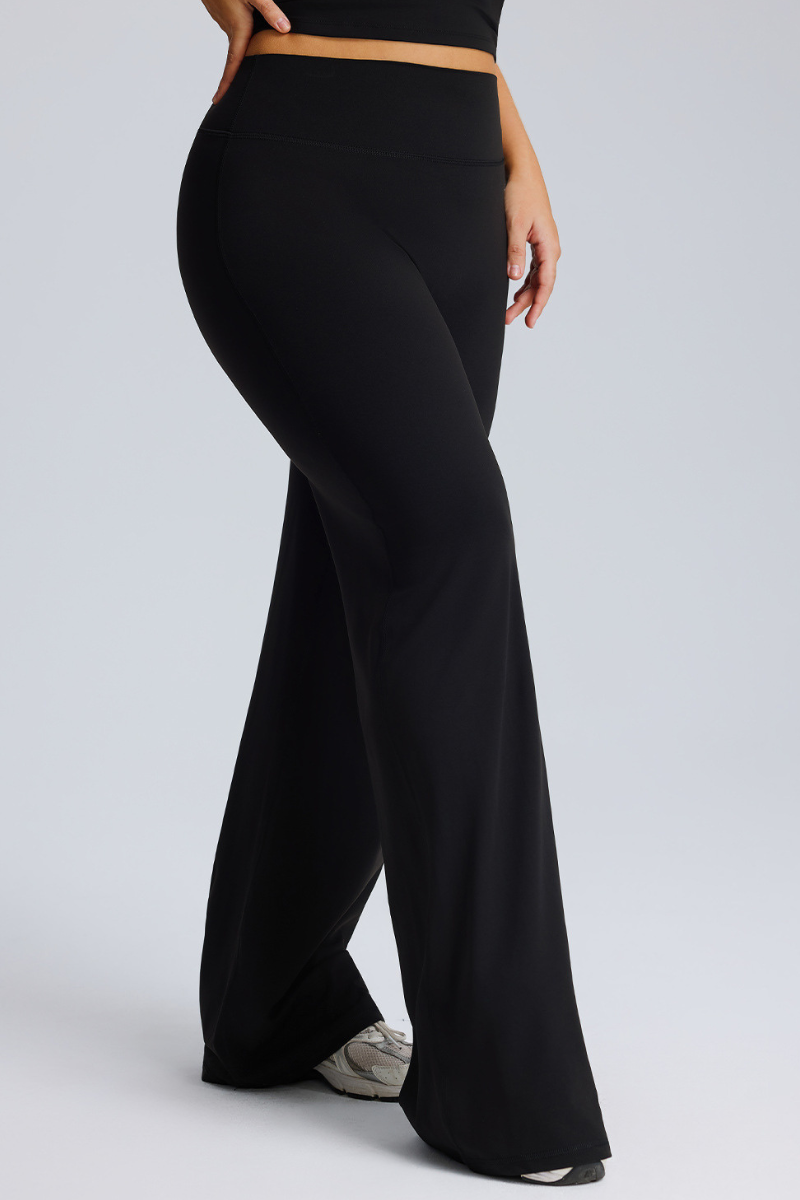Plus Size Women's Athletic High Waisted Straight Leg Pants