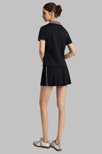 Women's Tennis Sets: Polo V-neck t-shirt And Pleated Skirt