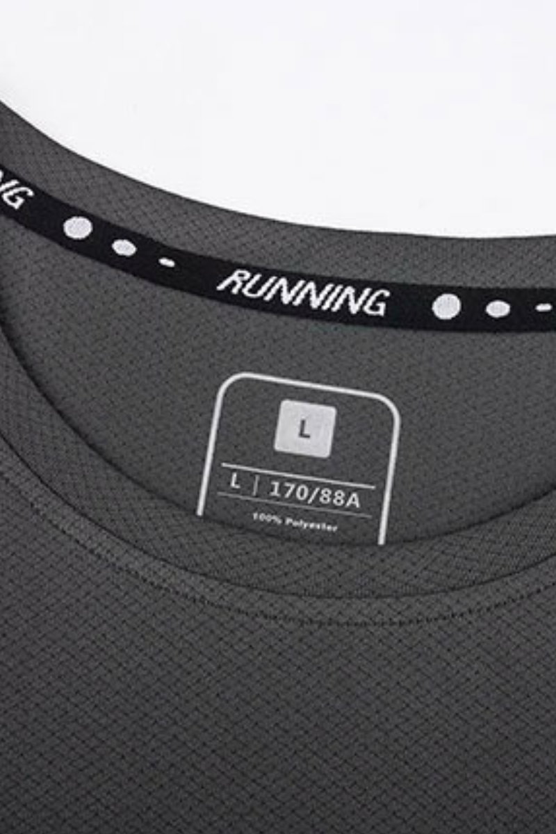 Men's Spliced Quick Dry Sports Short Sleeve T-shirt