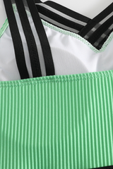 Women's Sexy V-neck Color Block Slimming Swimsuit