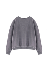 Women's Fall Raw Edge Neck Kangaroo Pocket Sweatshirt