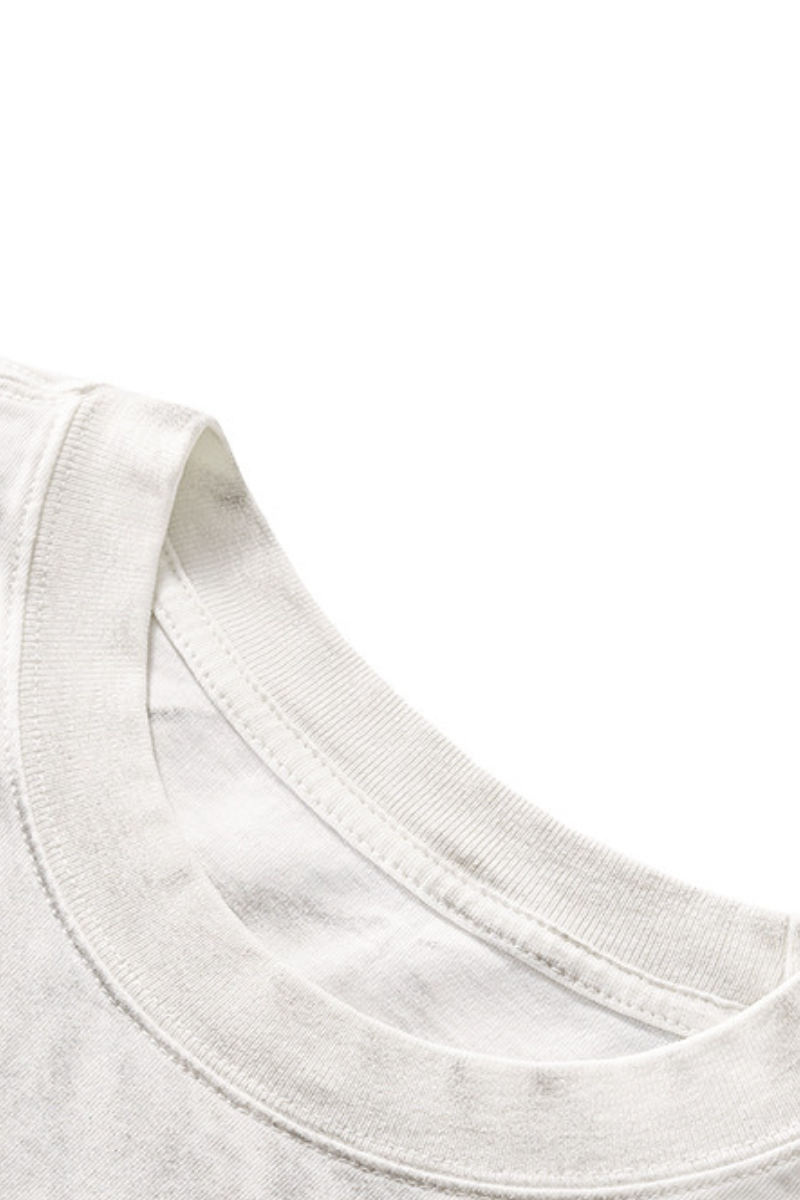 Unisex Washed Cotton Gradient Vintage Tee - Oversized Retro