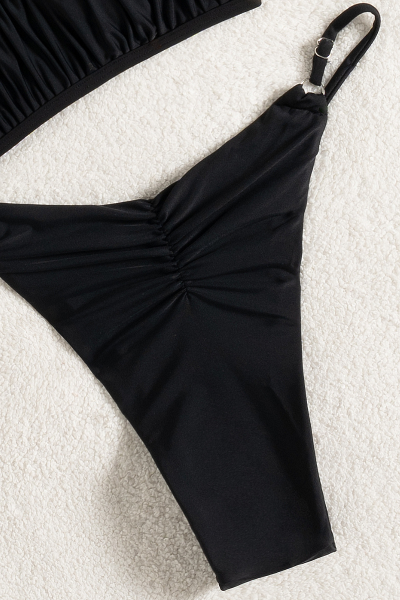 Women's Summer Thin Strap Pleated Sexy Bikini Sets