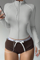 Color-contrast zipper jacket