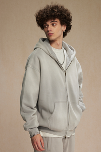 Unisex 360G Heavyweight Washed Distressed Hooded Jacket