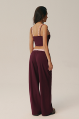 Women's Polka Dot Yoga Sets:Layered-Look Cami & Pants