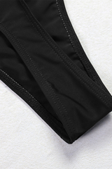 Women's Sexy Lace V Neck Backless One Piece Set - Solid