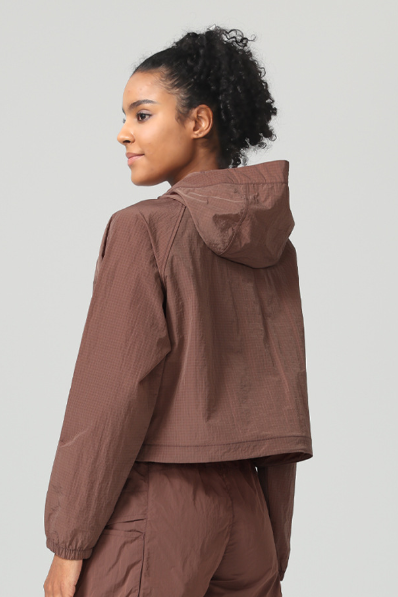 Women's Spring Lightweight Half Zipper Waterproof Hoodie