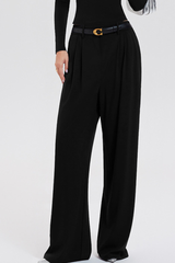 Extended leisure suit with wide-leg pants