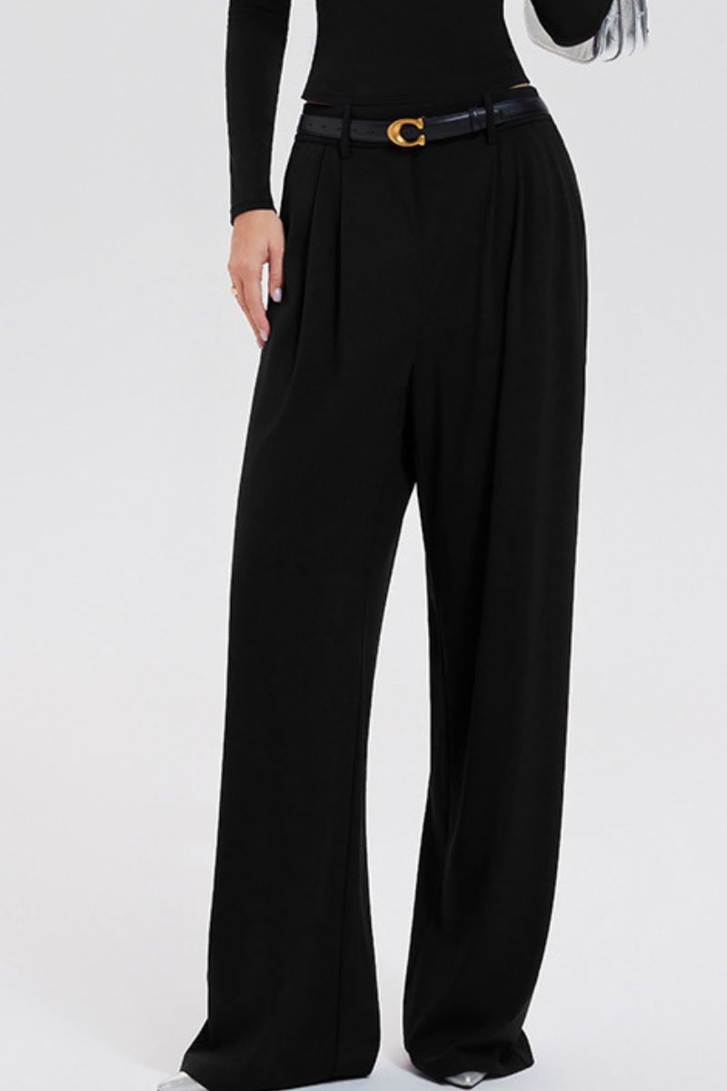 Extended leisure suit with wide-leg pants