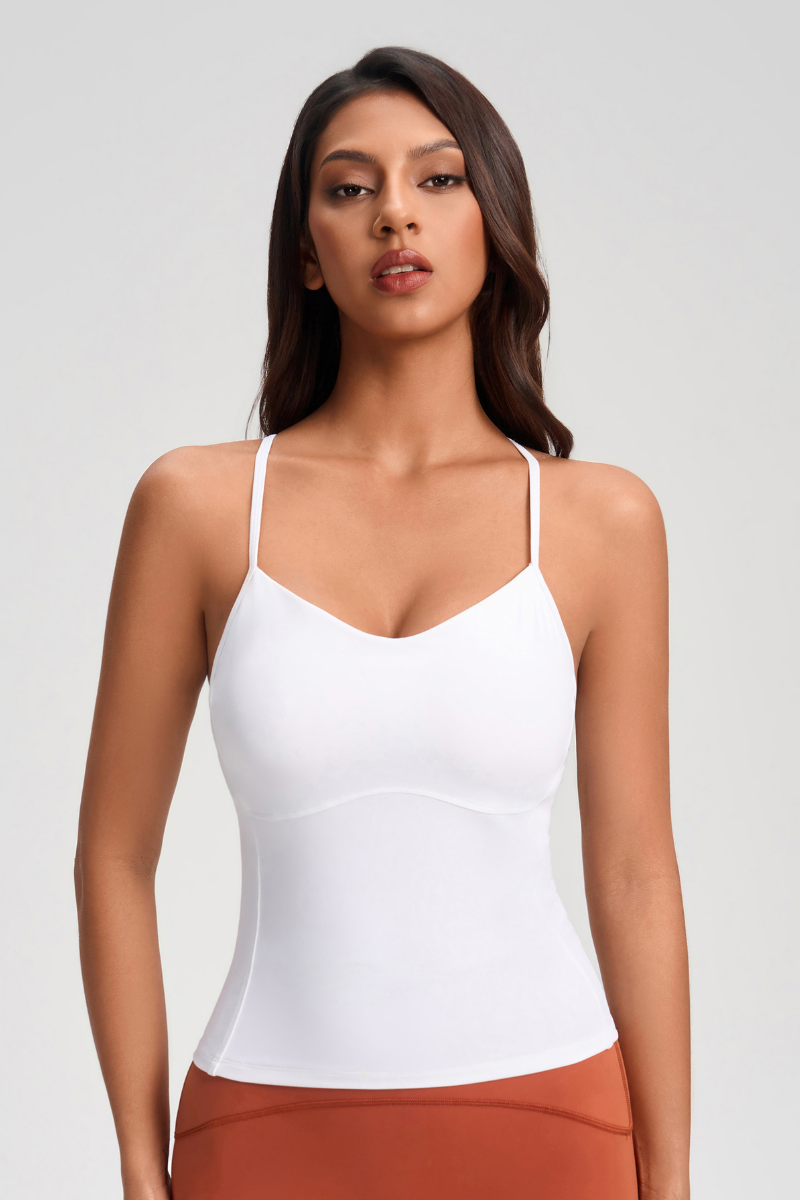 Women's Spaghetti Strap Cut-Out Sports Tank