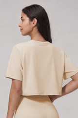 Women's Loose Fit Cropped Workout Short Sleeve T Shirt