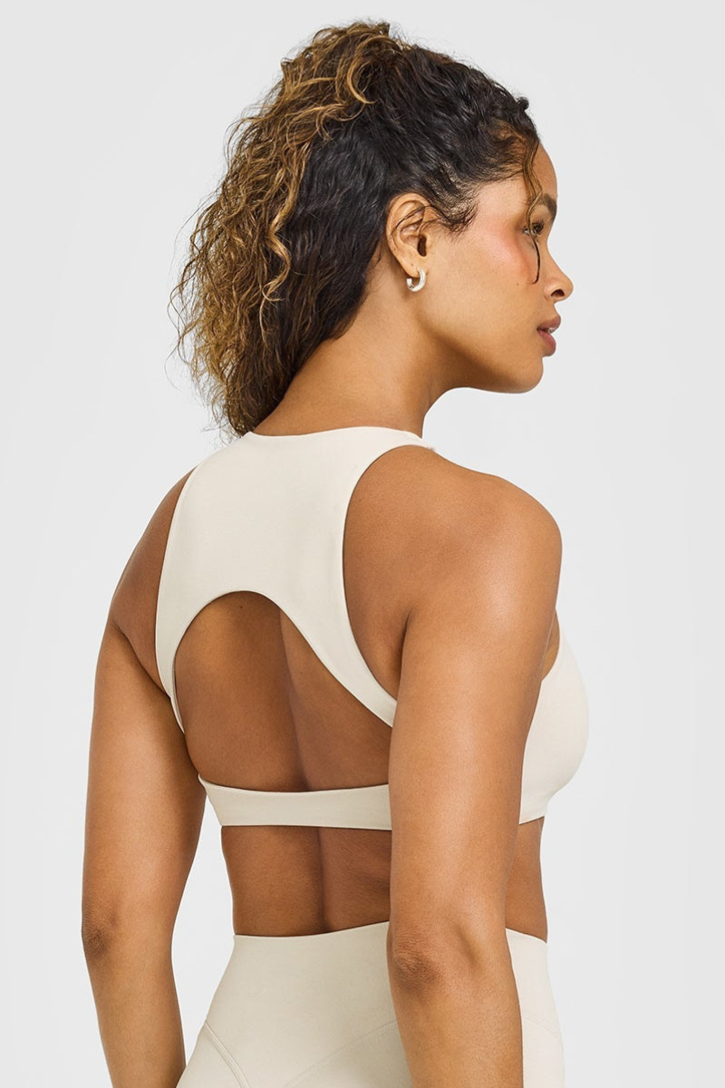 Women's High-Stretch Cutout Back Padded Sports Top