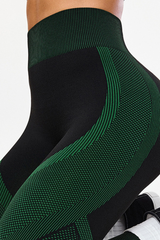 Women's Seamless High Waist Color Block Yoga Leggings