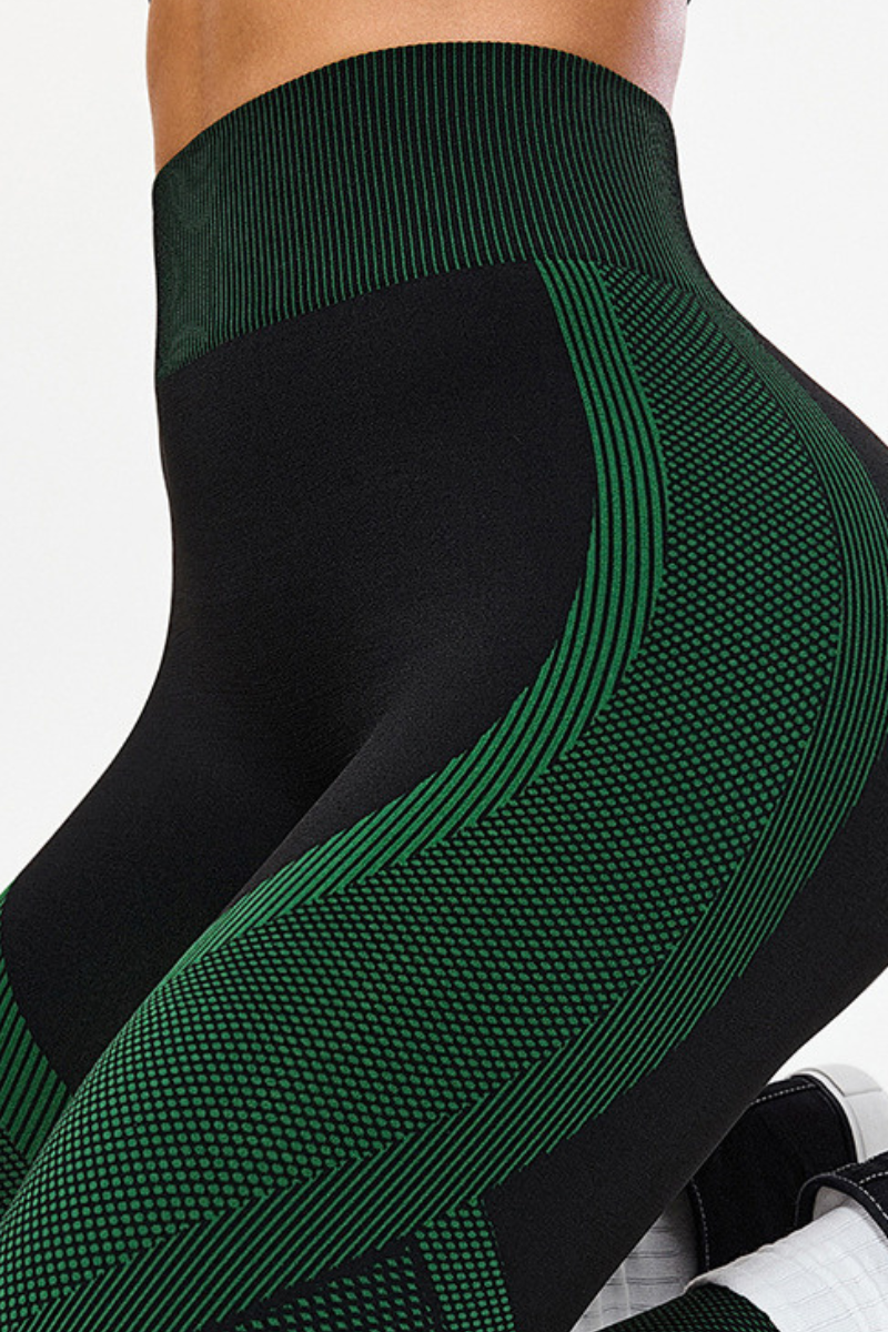 Women's Seamless High Waist Color Block Yoga Leggings