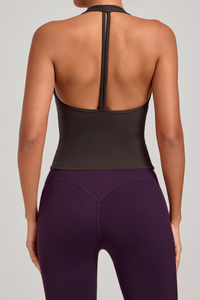 Women's V-neck Quick-Dry Fitting Sports Tank Top