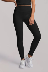Women’s Athletic High Rise Lace Trim Solid Pilates Leggings