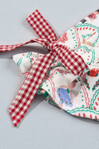 Women's Scallop Pattern Christmas Pajama 2pcs Set