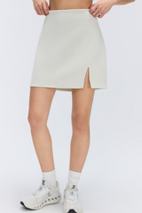 Women's Summer High-Waisted A-Line Slit Hem Athletic Skirt