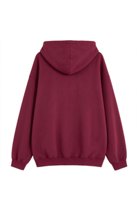 Unisex Fall 100% Cotton Solid Kangaroo Pocket Hoodie