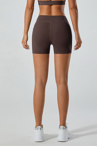 Women's high-waist sports shorts.