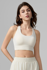 Women's Thin Strap Beautiful Back Cross Knot  Sports Bra