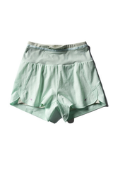 Women's Wide Waistband Running Shorts with Built-in Liner