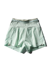 Women's Wide Waistband Running Shorts with Built-in Liner