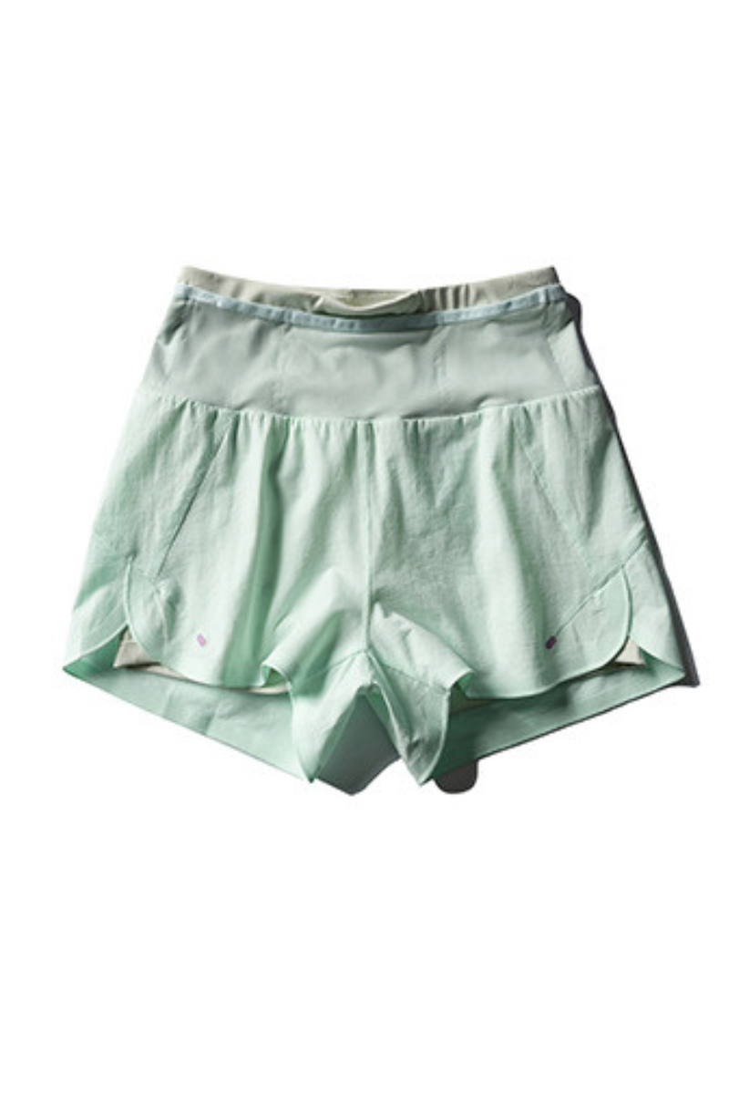 Women's Wide Waistband Running Shorts with Built-in Liner