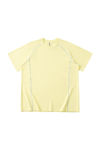 Unisex Sporty Contrast-Stitch Raglan Short-Sleeve T-Shirt