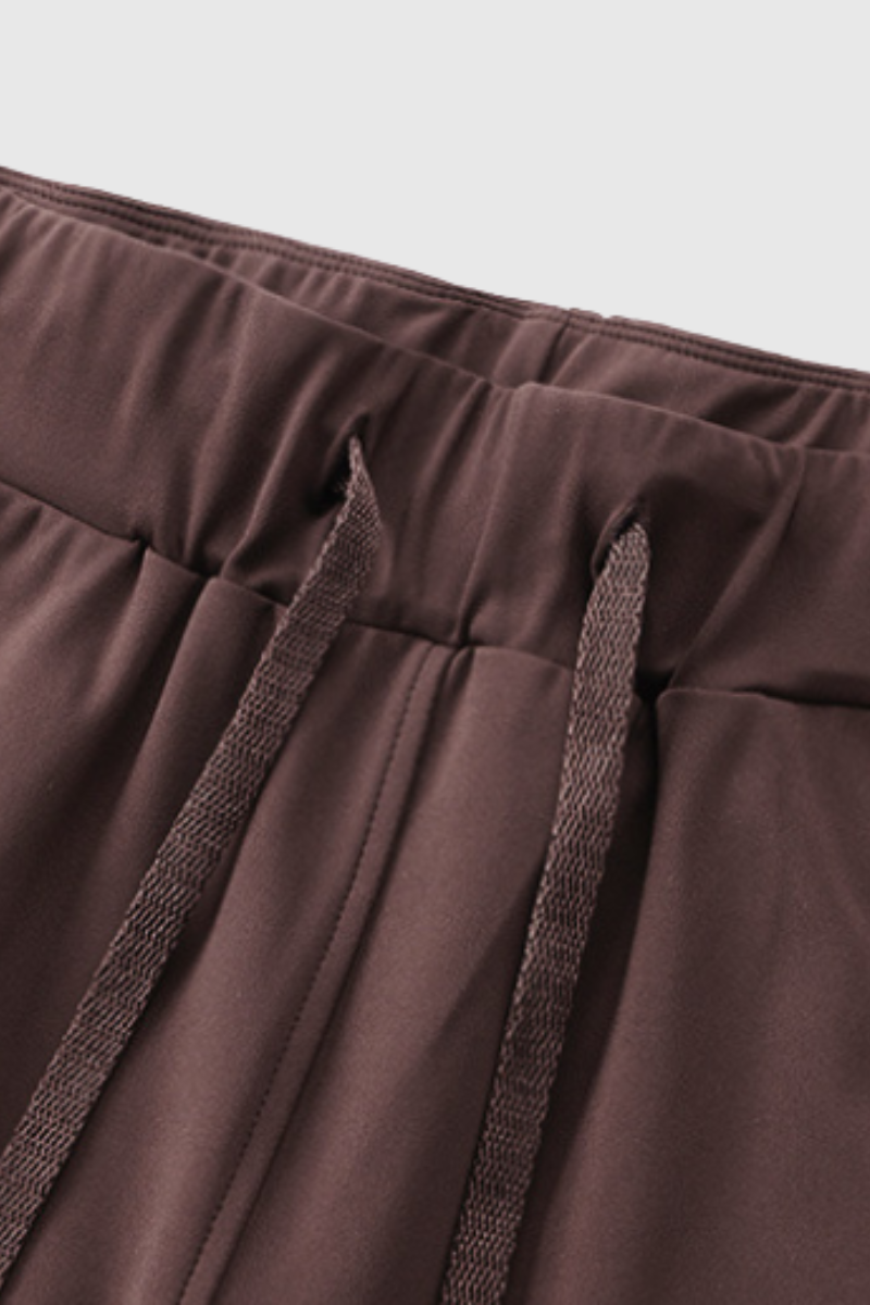Women's Spring Drawstring Waist Pocket Capri Sports Pants